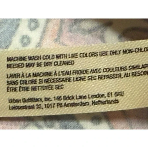 Anthropologie Cutout Smocked Midi Dress Size S Mixed Paisley Medallion Blue Pink - Picture 10 of 11